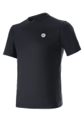 Alpinestars Dot Tech Tee, Short Sleeve T-Shirt, Black, Small circular logo with Alpinestars star on chest, Performance MTB Apparel