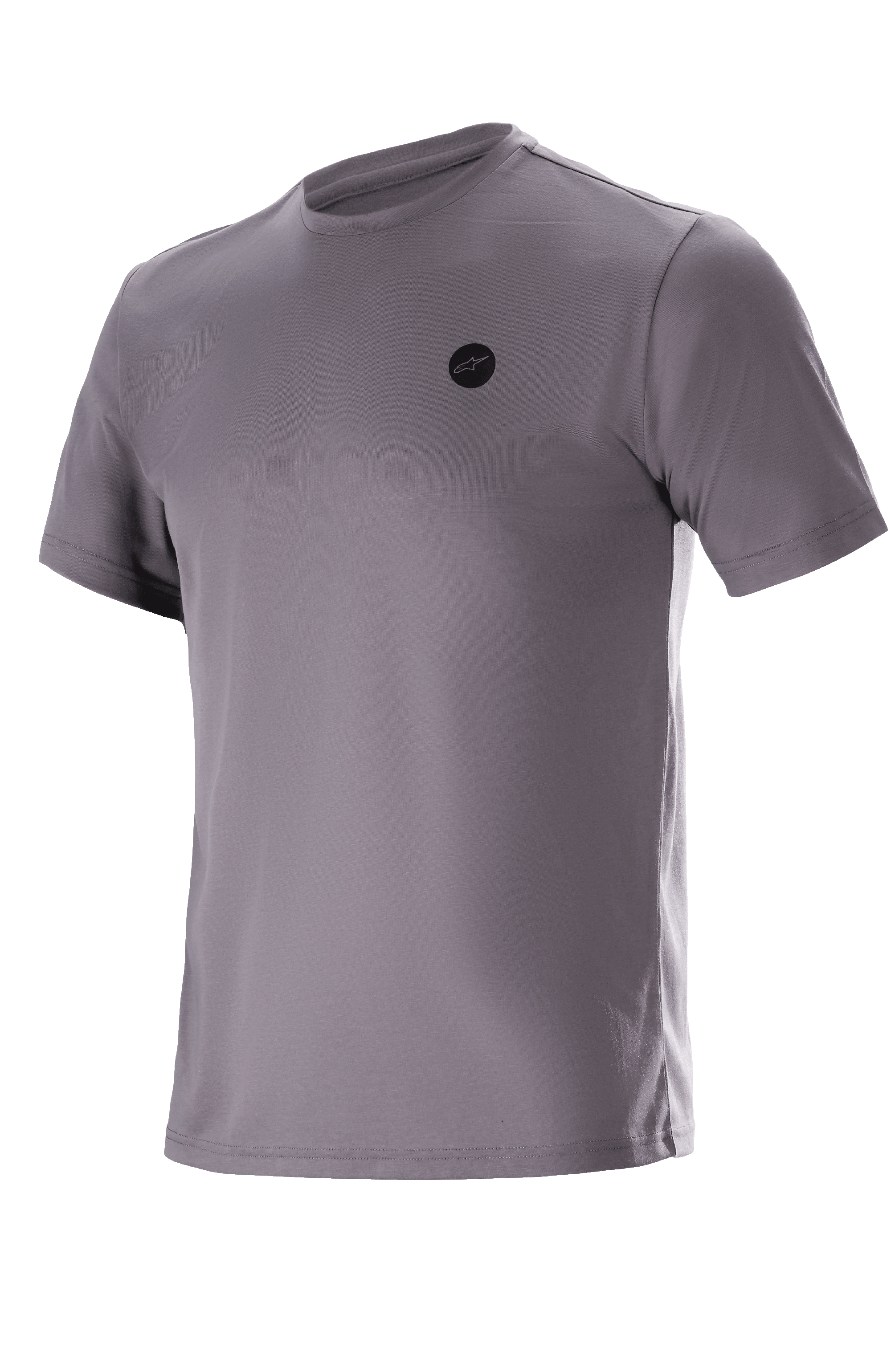 Alpinestars Dot Tech Tee - korte mouwen, Sparrow Gray, technisch T-shirt, klein zwart cirkelvormig logo op de borst, DriRelease vochtafvoerende stof, casual mountainbike- en off-roadkleding