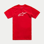 Alpinestars Ageless 2.0 CSF Tee, T-shirt met korte mouwen, rood, wit Ageless-logo op de borst, casual sportkleding