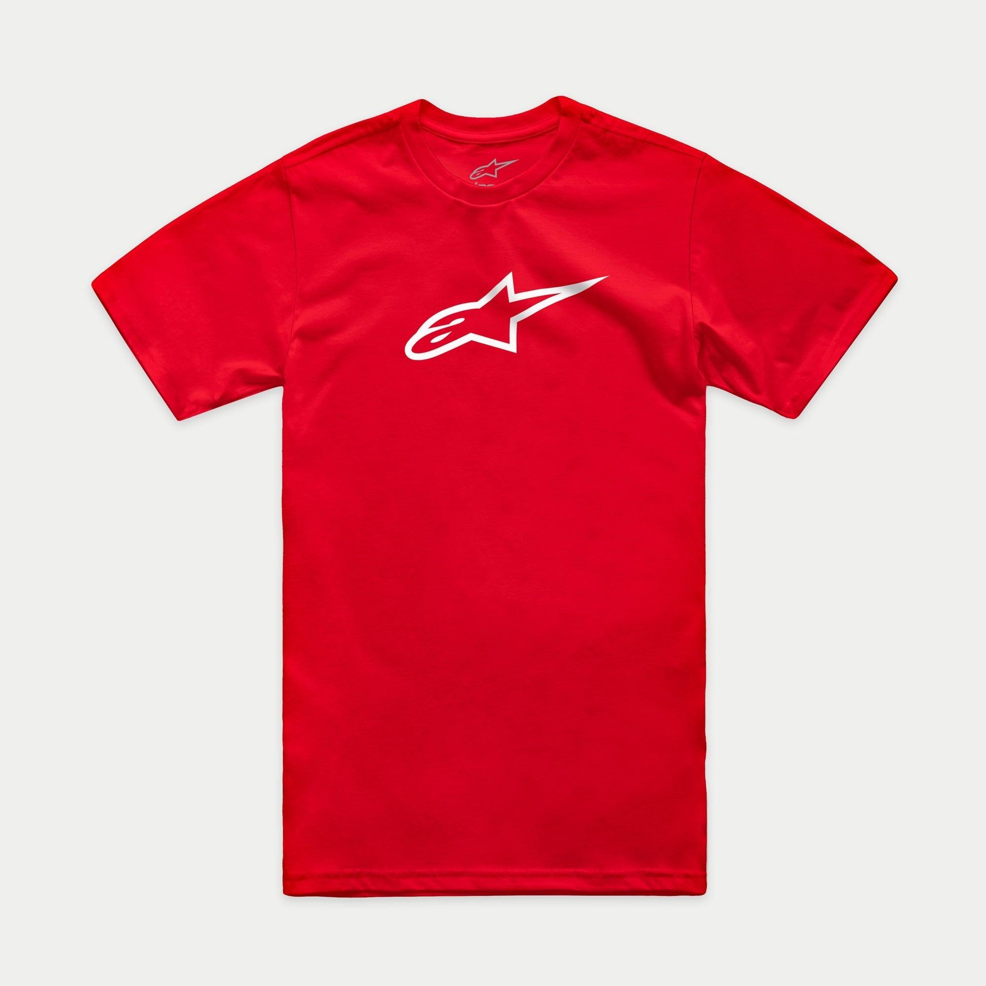Alpinestars Ageless 2.0 CSF Tee, T-shirt met korte mouwen, rood, wit Ageless-logo op de borst, casual sportkleding
