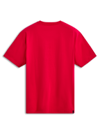 Alpinestars Ride 4.0 CSF Tee, T-shirt met korte mouwen, rood, achteraanzicht met effen rode stof, klein zwart geweven label op de onderzoom, casual motorsport streetwear