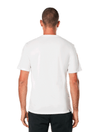 Alpinestars MX Helmet CSF Tee, T-shirt met korte mouwen, wit, achteraanzicht, gedragen met zwarte broek, casual motorsport-geïnspireerd ontwerp