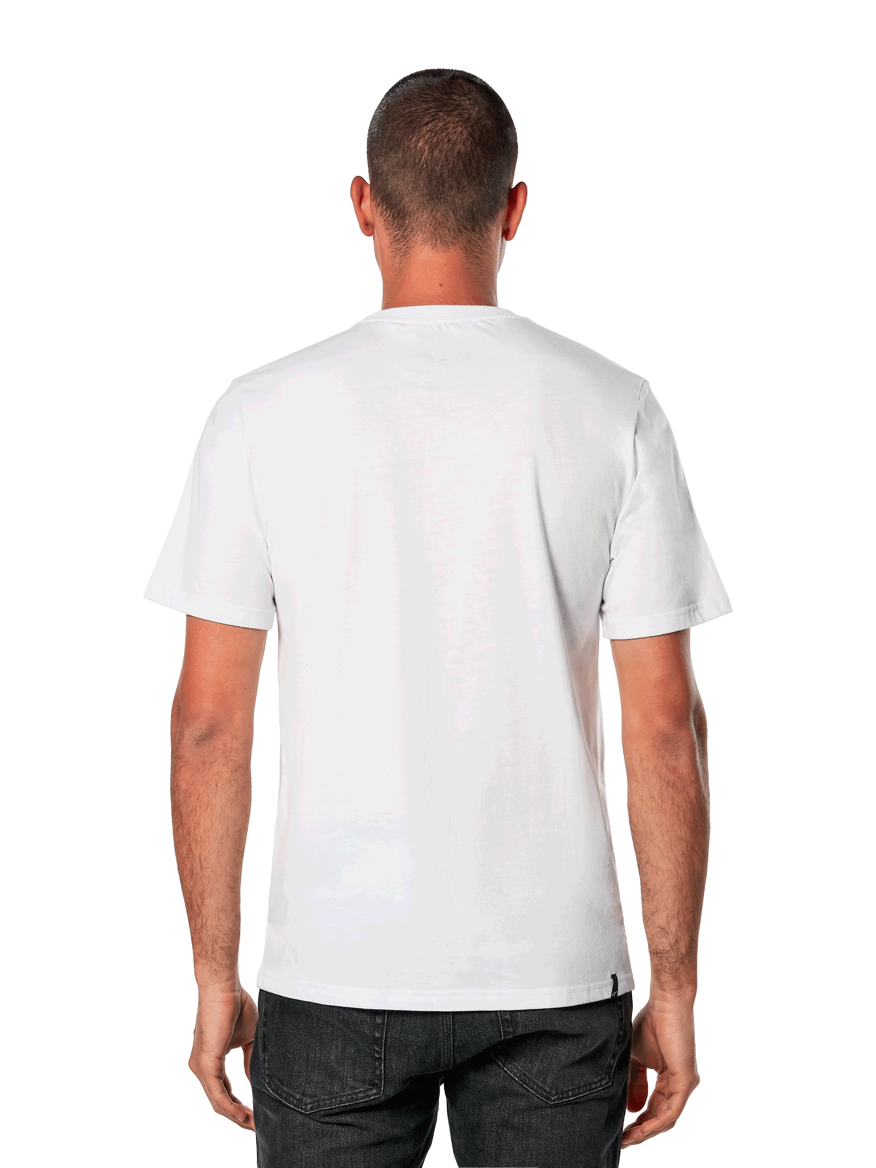 Alpinestars Betteryet CSF Tee, wit T-shirt met korte mouwen, achteraanzicht, Cut and Sew-pasvorm, casual motorsport sportkleding