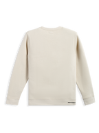 Alpinestars Positive Crew, off-white trui met lange mouwen, achteraanzicht, subtiel branding, casual sportswear.