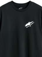 Alpinestars Formulate CSF Tee, t-shirt met korte mouwen, zwart, wit Astars-logo op de borst, casual motorsport streetwear