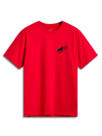 Alpinestars Formulate CSF Tee, T-shirt met korte mouwen, rood, klein zwart Astars-logo op de borst, casual motorsport streetwear