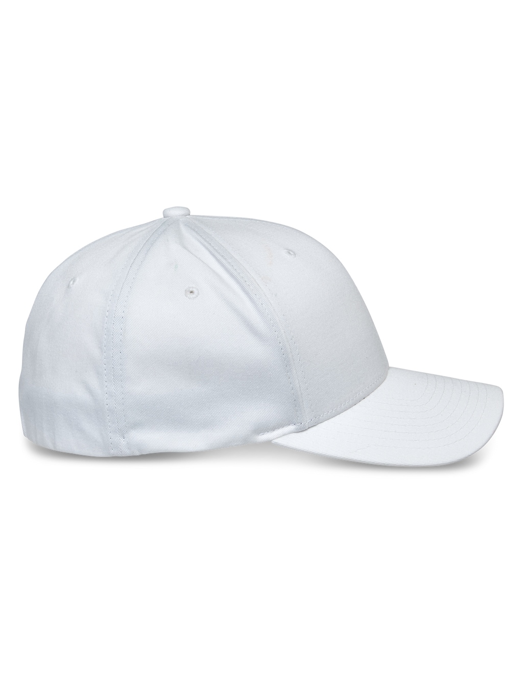 Alpinestars Share pet, witte baseballcap, zijaanzicht, gebogen klep en gestructureerde kroon, stretch keperstof, casual sportkleding accessoire