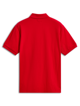 Alpinestars Endeavor Classic Polo, piqué polo met korte mouwen, rood, achteraanzicht, voorzien van geribde kraag en manchetten, klassieke piqué gebreide textuur, casual sportkleding