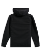 Alpinestars Ellipsoid Hoodie, zwart, achteraanzicht, effen pullover fleece, casual streetwear, sweatshirt met capuchon met geribde manchetten en zoom