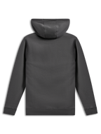 Alpinestars Ellipsoid Hoodie, fleece hoodie met capuchon, Gunmetal grijs, achteraanzicht met effen body en mouwen, geribde manchetten en zoom, casual streetwear geïnspireerd op de motorsport