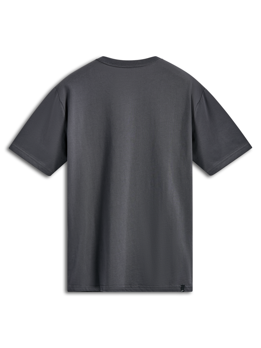 Alpinestars Ellipsoid CSF Tee, T-shirt met korte mouwen, Charcoal, achteraanzicht, effen ontwerp met klein zwart logolabel aan de zoom, casual sportkleding