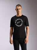 Alpinestars MX CSF Tee, Short Sleeve T-Shirt, Black, White circular Alpinestars Motocross graphic, casual motorsport streetwear
