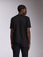 Alpinestars Authority CSF Tee, Short Sleeve T-Shirt, Black, Back view on model wearing dark jeans, plain design with a clean finish, casual motorsport streetwear