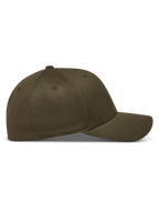 Alpinestars Pivot pet, militair groene sportpet met gebogen klep en gestructureerde kroon van keperstof.