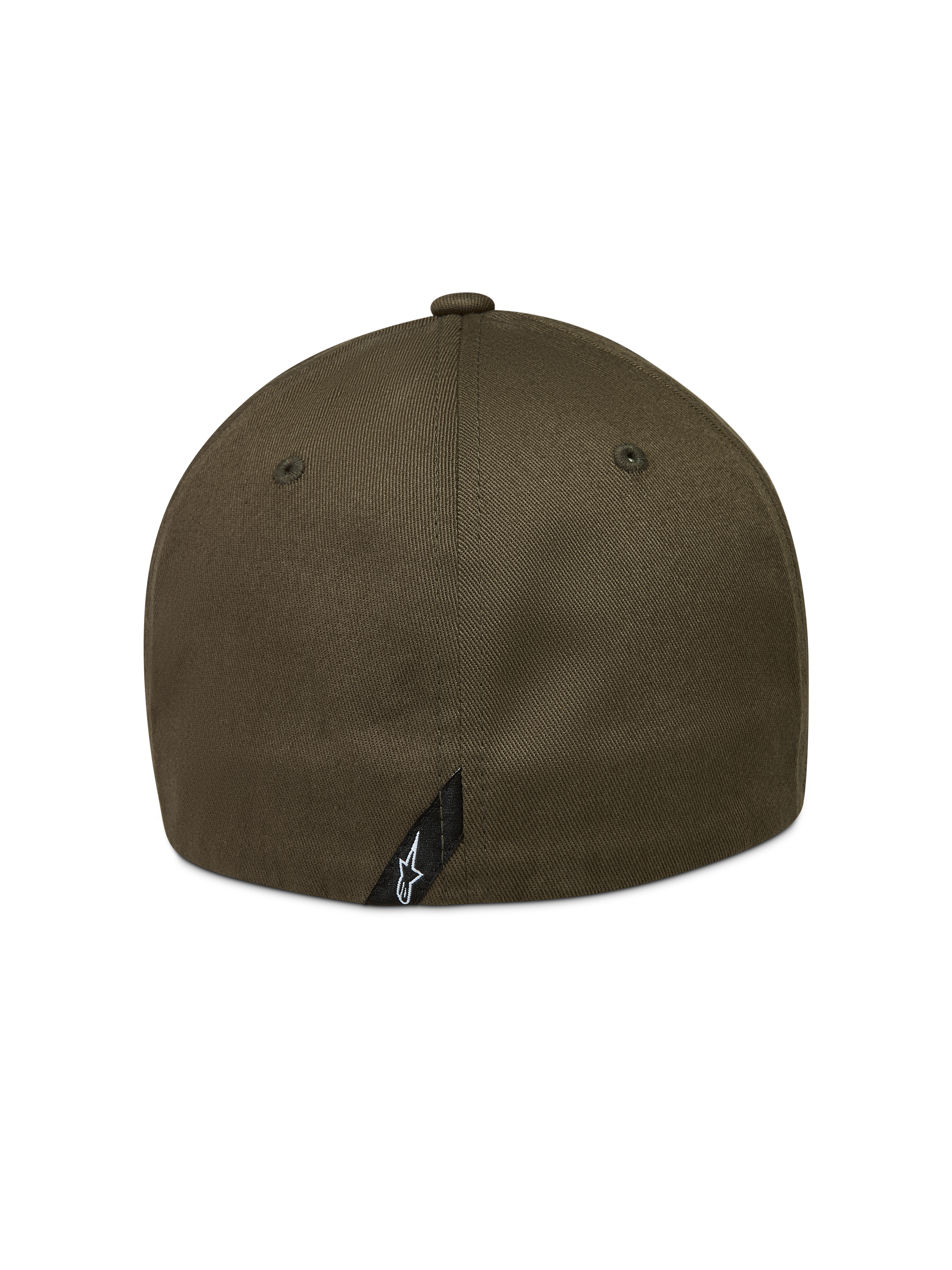 Alpinestars Pivot hoed, military groen, sportswear flexback-pet van duurzame keperstof met klein Astars logo label.