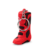 Alpinestars Tech 10 Boot Keyfob, motocross-inspired miniature boot keychain, red and black with white logo, durable synthetic construction with metal ring