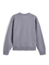 Alpinestars Essentials Ageless Crew, achteraanzicht, zilveren sweatshirt met ronde hals, premium compact fleece, geribbelde kraag, manchetten en zoom, casual sportswear