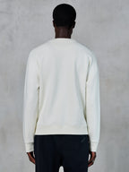 Alpinestars Essentials Ageless Crew, Off White crewneck sweatshirt, Rear view, casual sportswear, featuring ribbed cuffs and hem, clean design with relaxed fit, premium soft fleece material