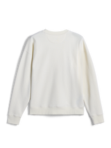 Alpinestars Essentials Ageless Crew, sweatshirt met ronde hals, off-white, achteraanzicht met effen ontwerp, geribbelde manchetten en zoom, casual streetwear geïnspireerd op de motorsport