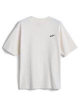 Alpinestars Essentials Ageless SS Tee, T-shirt met korte mouwen, Off White, klein zwart Alpinestars-sterlogo op de borst, casual streetwear geïnspireerd op de motorsport