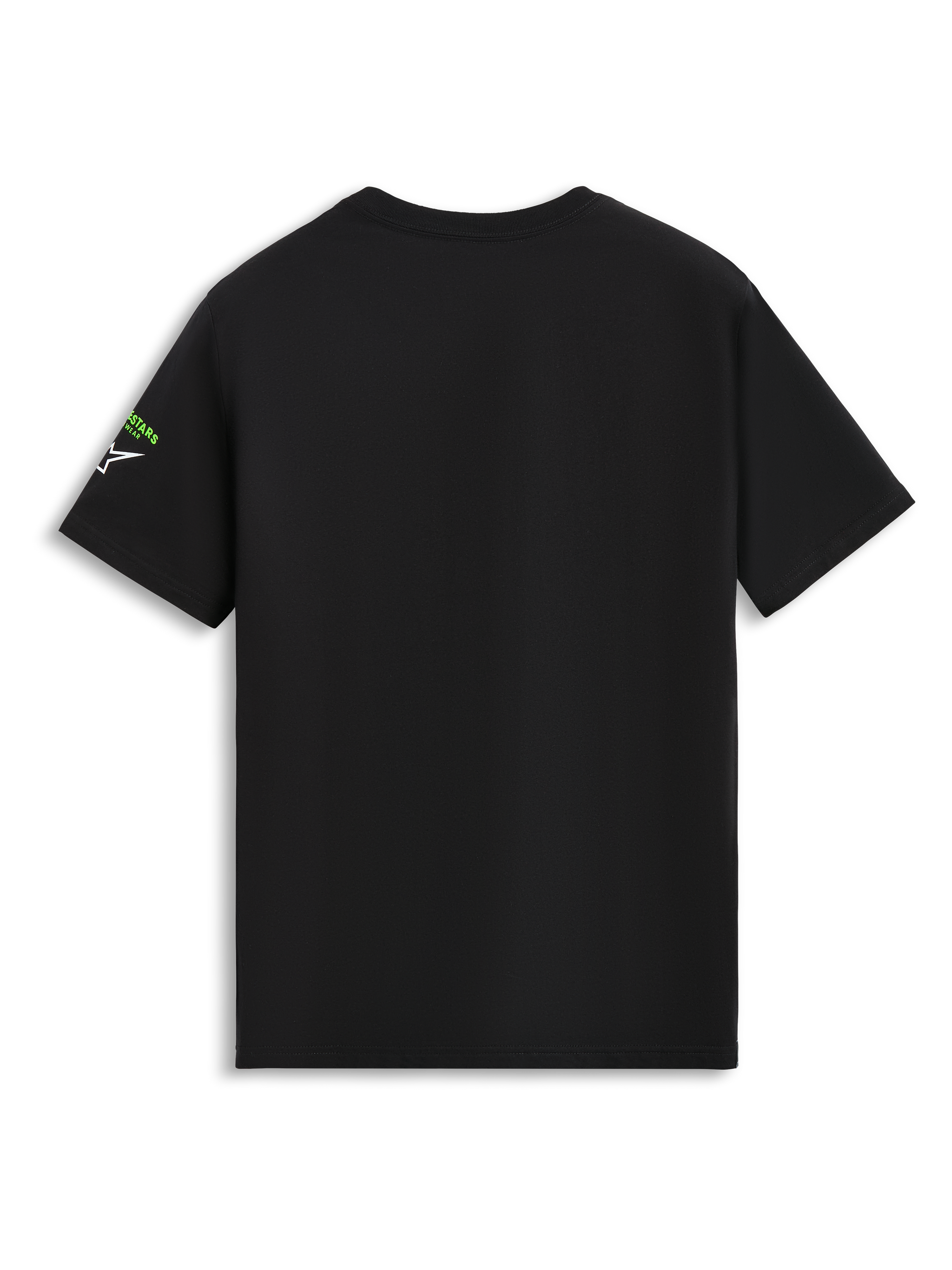Alpinestars Entitled CSF Tee, T-shirt met korte mouwen, zwart, achteraanzicht met een strak ontwerp en kleine branding op de mouw, casual motorsport sportkleding