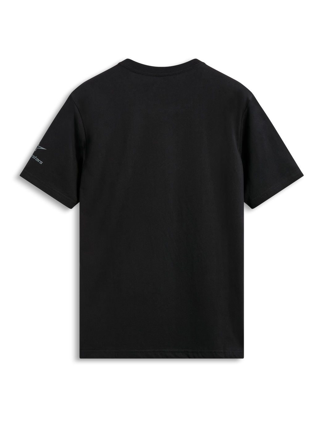 Alpinestars Global CSF Tee, T-shirt met korte mouwen, zwart, achteraanzicht met een klein logo op de linkermouw, casual motorsport streetwear