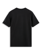 Alpinestars Global CSF Tee, T-shirt met korte mouwen, zwart, achteraanzicht met een klein logo op de linkermouw, casual motorsport streetwear