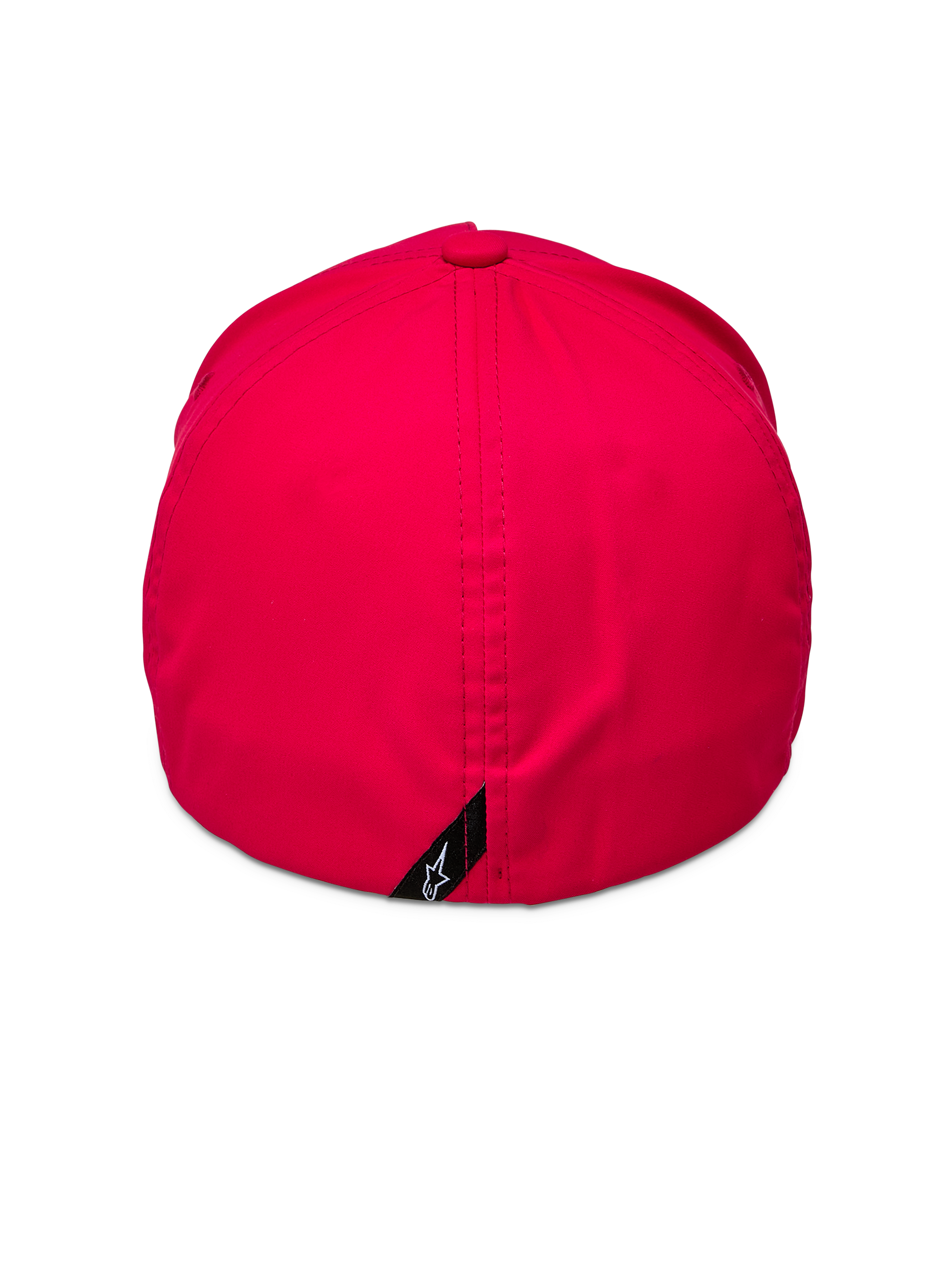 Alpinestars Ageless Reflex Waterproof pet, rood, achteraanzicht met een gesloten flex fit-ontwerp, verticale naad en een klein zwart label met een wit Astars-logo, hoogwaardige waterdichte stof