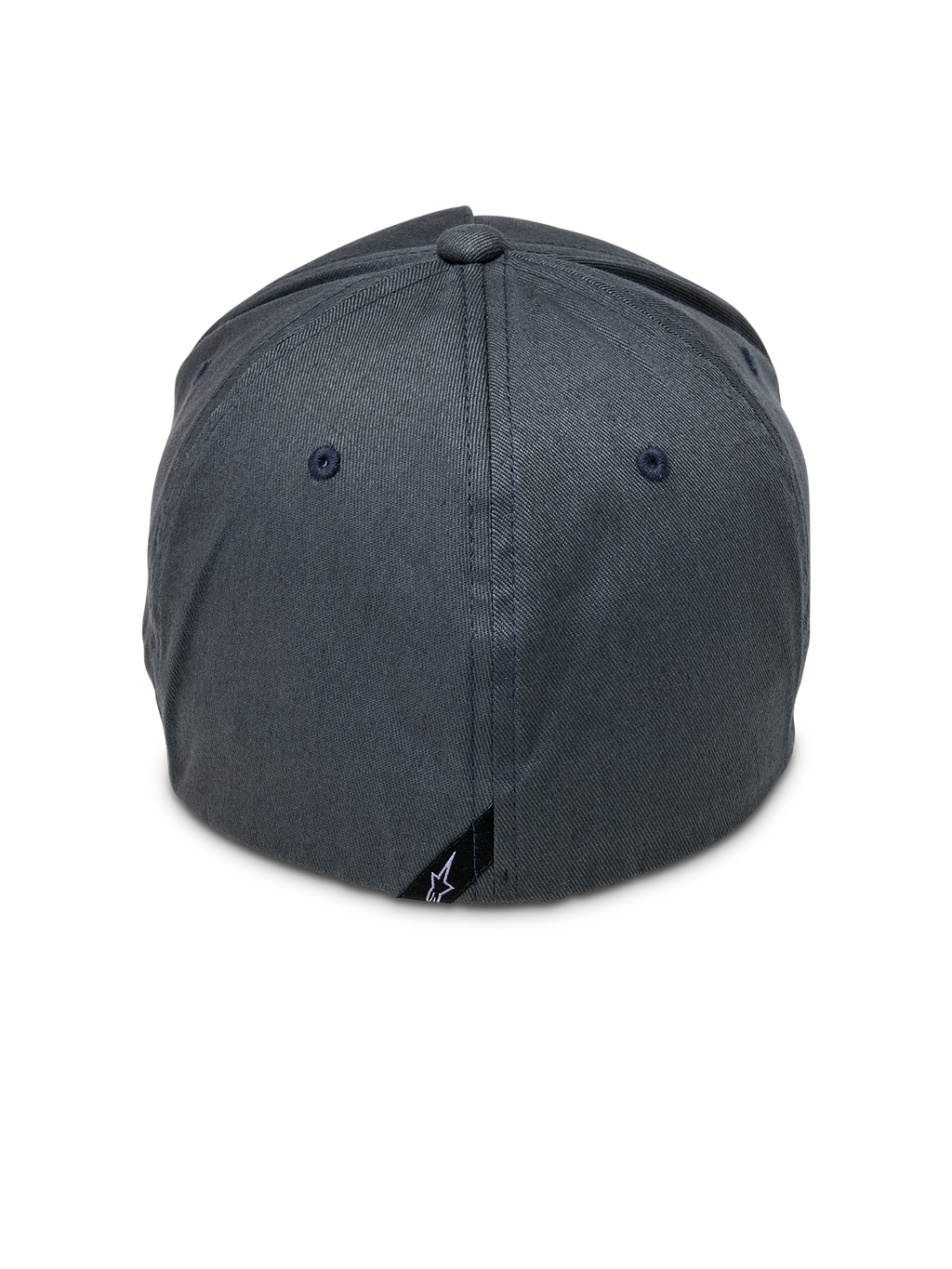 Alpinestars Ride Sonic pet, antracietgrijs, achteraanzicht met flexibele achterkant en klein zwart Alpinestars-logo label, casual motorsport-geïnspireerde hoofdbedekking