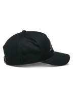 Alpinestars Ageless Snapback pet, Black Charcoal, zijaanzicht, gestructureerde kroon met een gebogen klep, verstelbare snapback, casual op de motorsport geïnspireerde pet
