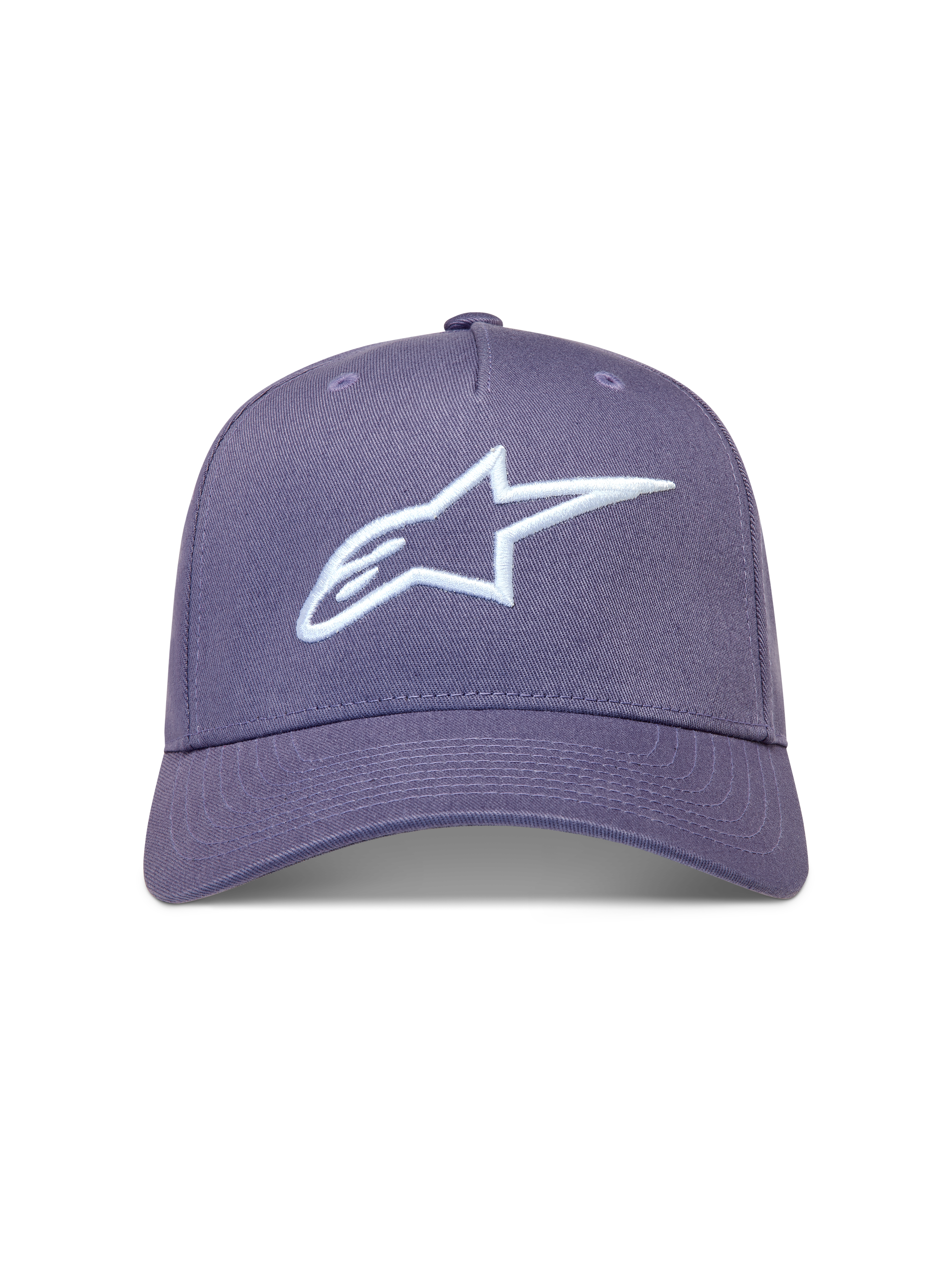 Alpinestars Ageless snapback hoed in paars met wit 3D-geborduurd Astars-logo en gestructureerde kroon van keperstof.