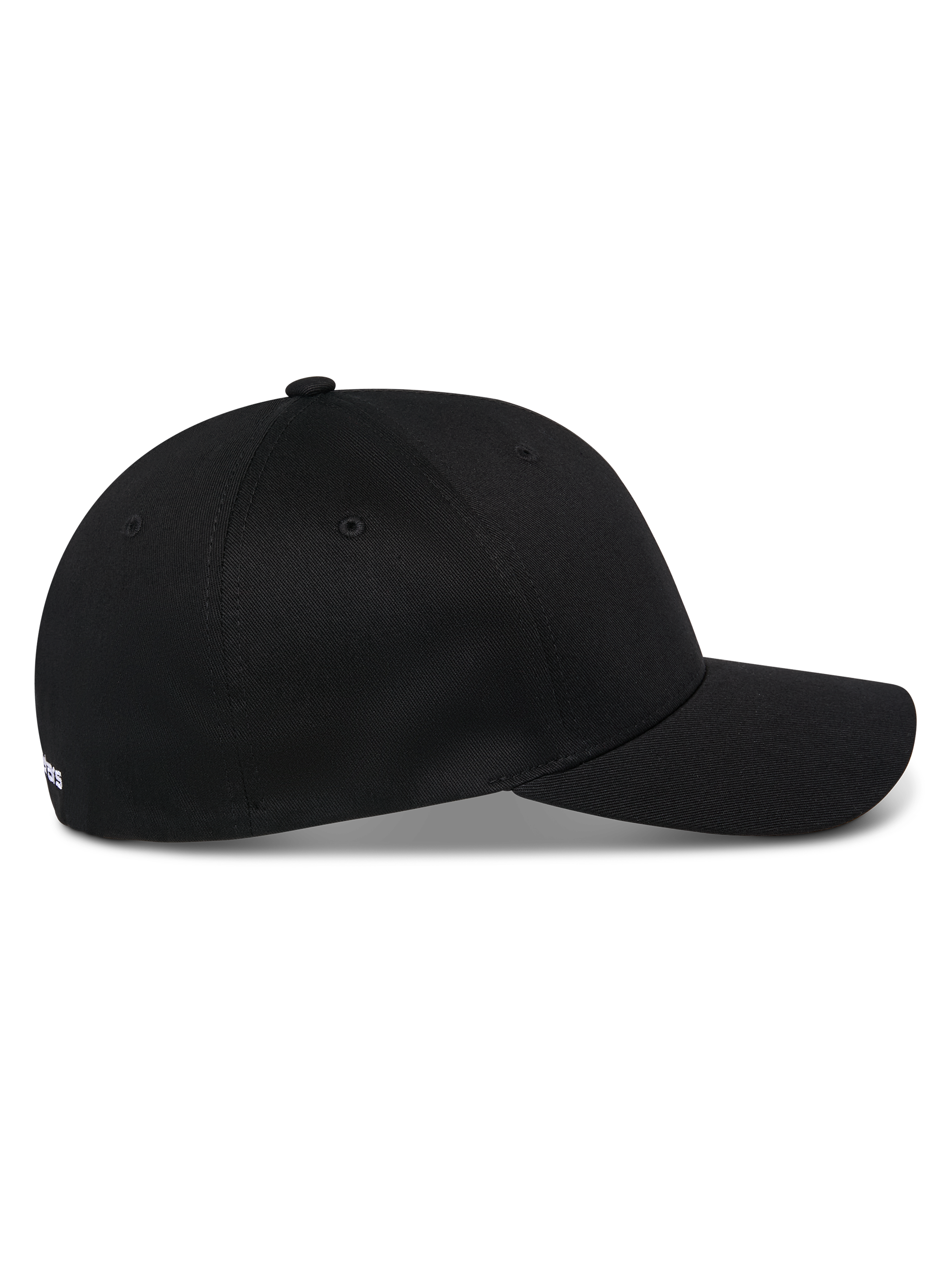 Alpinestars Corp Shift Multi pet, zwarte baseballcap, zijprofiel, gebogen klep, gestructureerde kroon, stretch twill, casual motorsportkleding