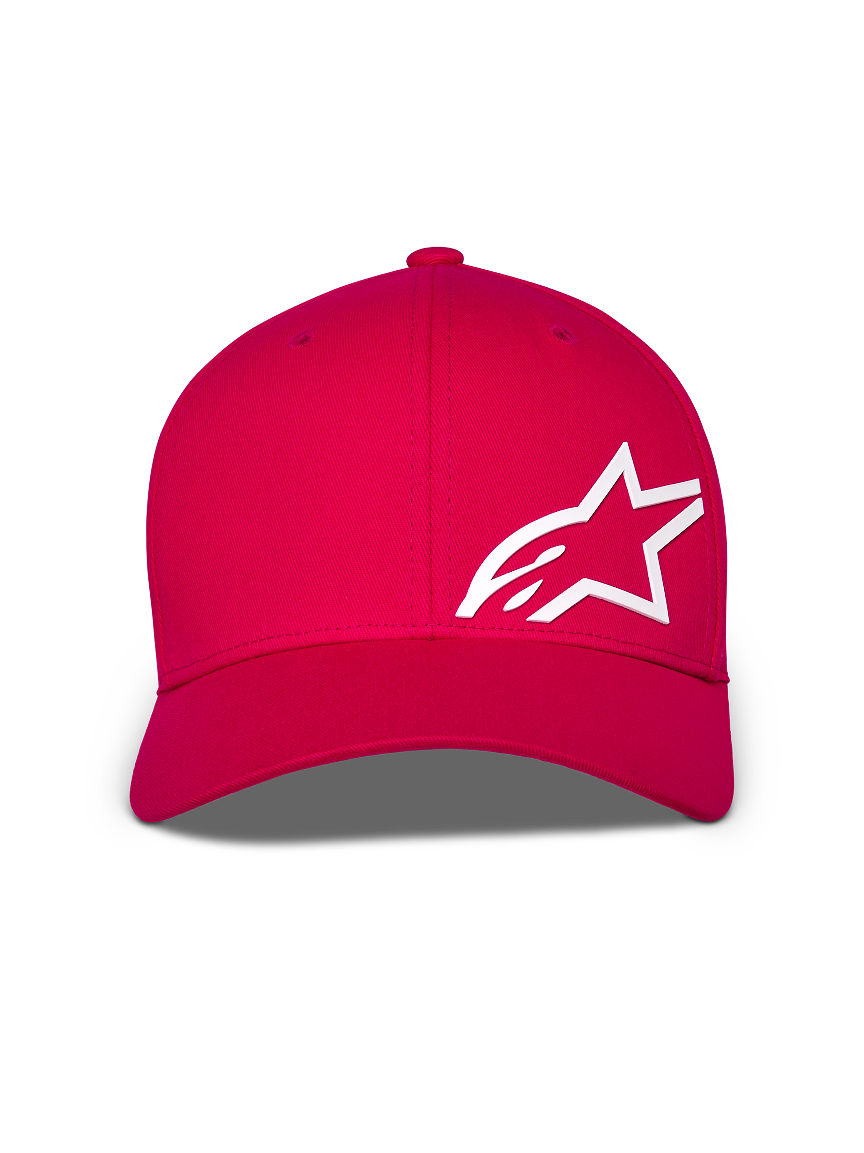 Alpinestars Corp Shift Multi Hat, Baseball Cap, Red, featuring a large white 3D Astars logo on the front, curved bill and structured crown, casual motorsport headwear