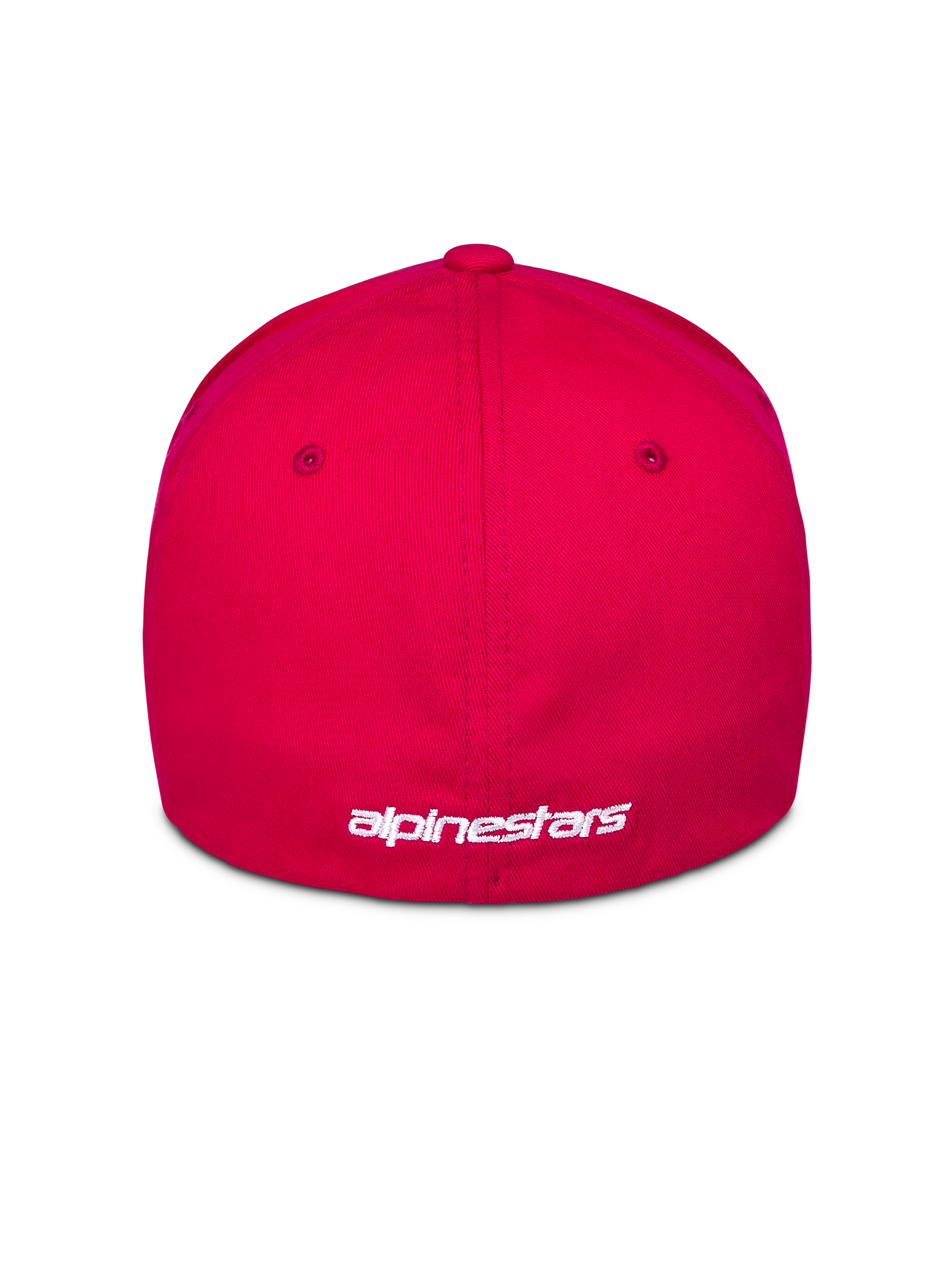 Alpinestars Corp Shift Multi Hat, Red, Back view showing white embroidered logo, flex-back design, casual motorsport-inspired sportswear