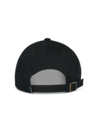 Alpinestars Deduce Strapback pet, zwart, achteraanzicht met verstelbare bandsluiting met metalen gesp en klein logolabel, casual katoenen twill pet