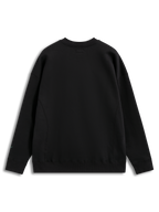 Alpinestars Guise Oversized Crew, zwart fleecesweatshirt met een oversized pasvorm, achteraanzicht en ronde hals.