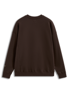 Alpinestars Guise Oversized Crew, bruine oversized pullover met ronde hals, achteraanzicht, fleece materiaal met geribde manchetten en zoom, comfortabele sportswear.