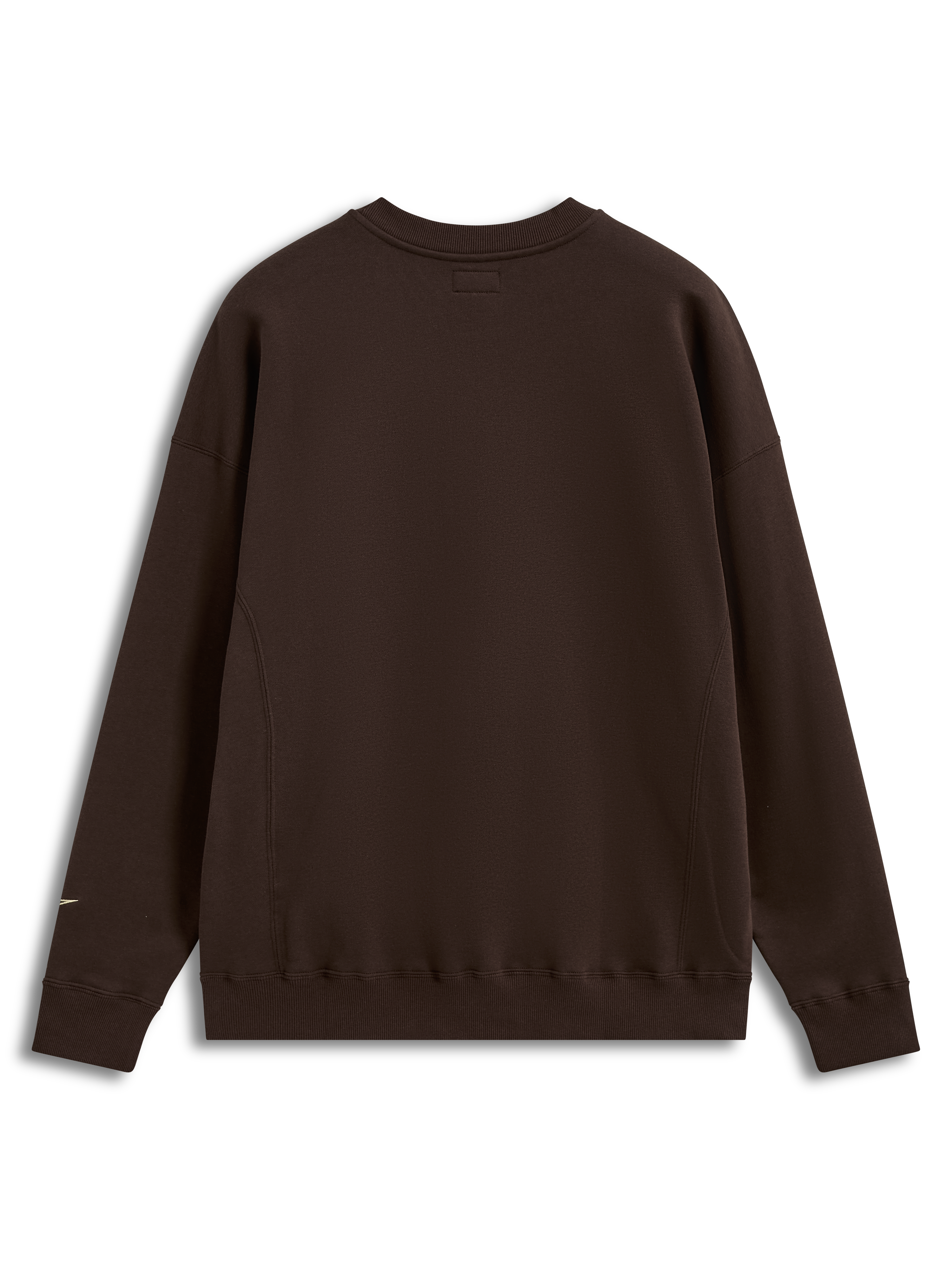 Alpinestars Guise Oversized Crew, bruine oversized pullover met ronde hals, achteraanzicht, fleece materiaal met geribde manchetten en zoom, comfortabele sportswear.