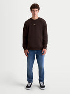 Alpinestars Guise Oversized Crew, bruine herenpullover met een relaxte oversized pasvorm, voorzien van kangoeroezak en geborduurd Astars-logo, casual sportswear trui gemaakt van zachte fleece voor dagelijks comfort.