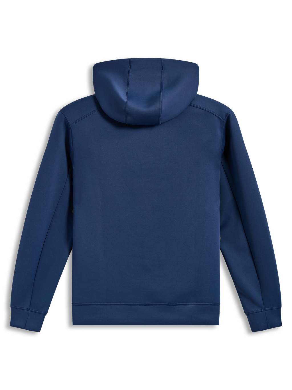 Alpinestars Datrix-hoodie, achteraanzicht, blauw, tri-blend dubbelzijdige fleece, capuchon met meshvoering.