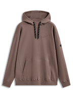 Alpinestars Camino Textured Oversized Hoodie, bruine trui met hoge kraag, kangoeroezak, 3D-logo en gestructureerde gebreide twill.