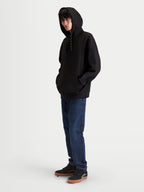 Alpinestars Camino Textured Oversized Hoodie, Sportswear Pullover for Men and Women, Black, Textured Knit Twill Fleece with High Collar and Kangaroo Pocket, Relaxed Fit Motorsport-Inspired Lifestyle Wear