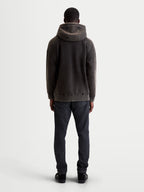 Alpinestars Infinite Washed Oversized Hoodie, Casual Sportswear Pullover, Unisex, Washed Black, soft fleece with snow-wash finish, Rear view showing relaxed fit, hood detail, and ribbed hem.