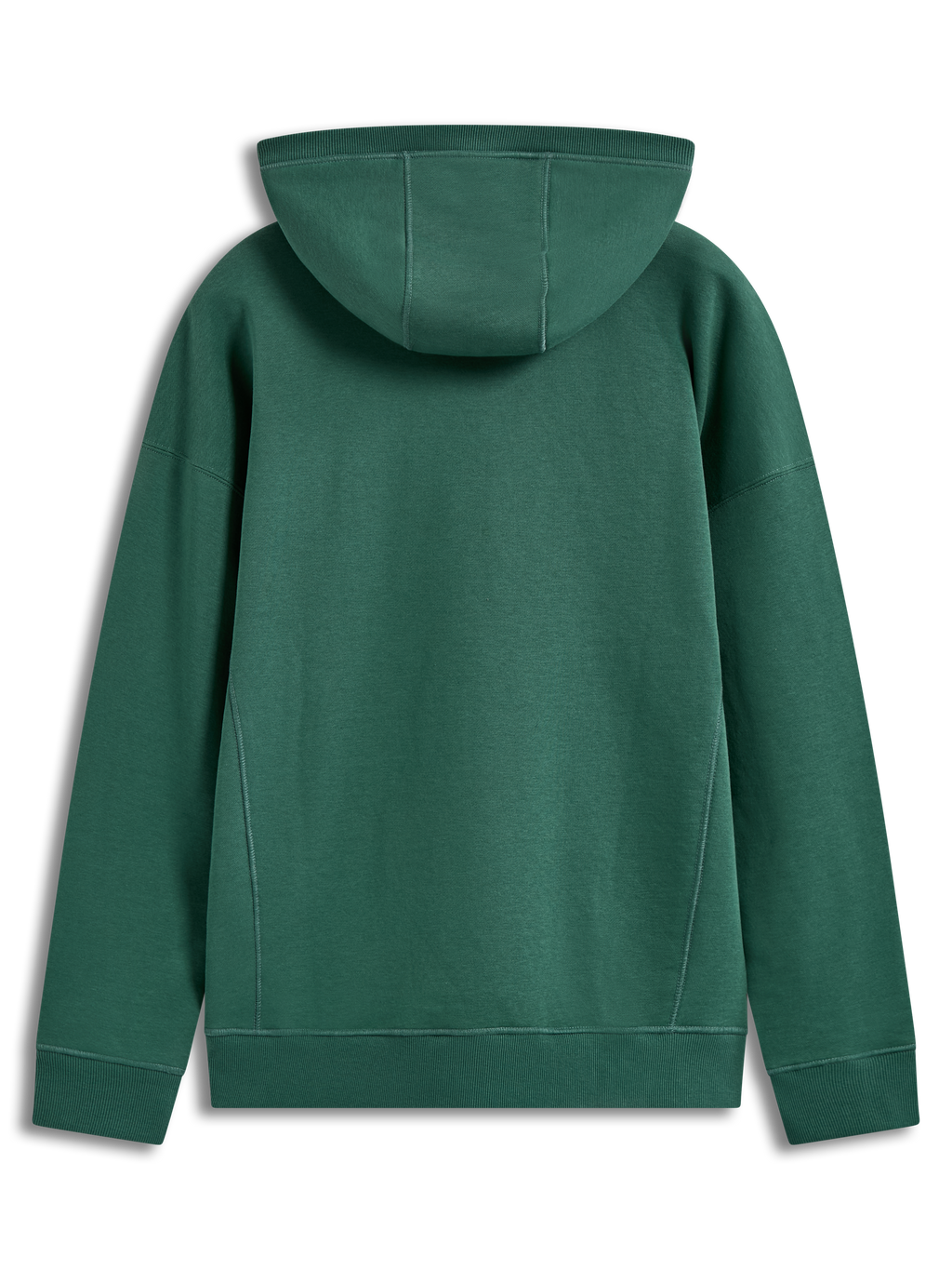 Alpinestars Shaw Oversized Hoodie, groene oversized sportswearhoodie, achteraanzicht van fleece pullover met lichaamsnaden en capuchon.
