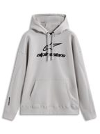 Alpinestars Prelude oversized hoodie, casual fleece pullover met puff-print logo en kangoeroezak, zand.