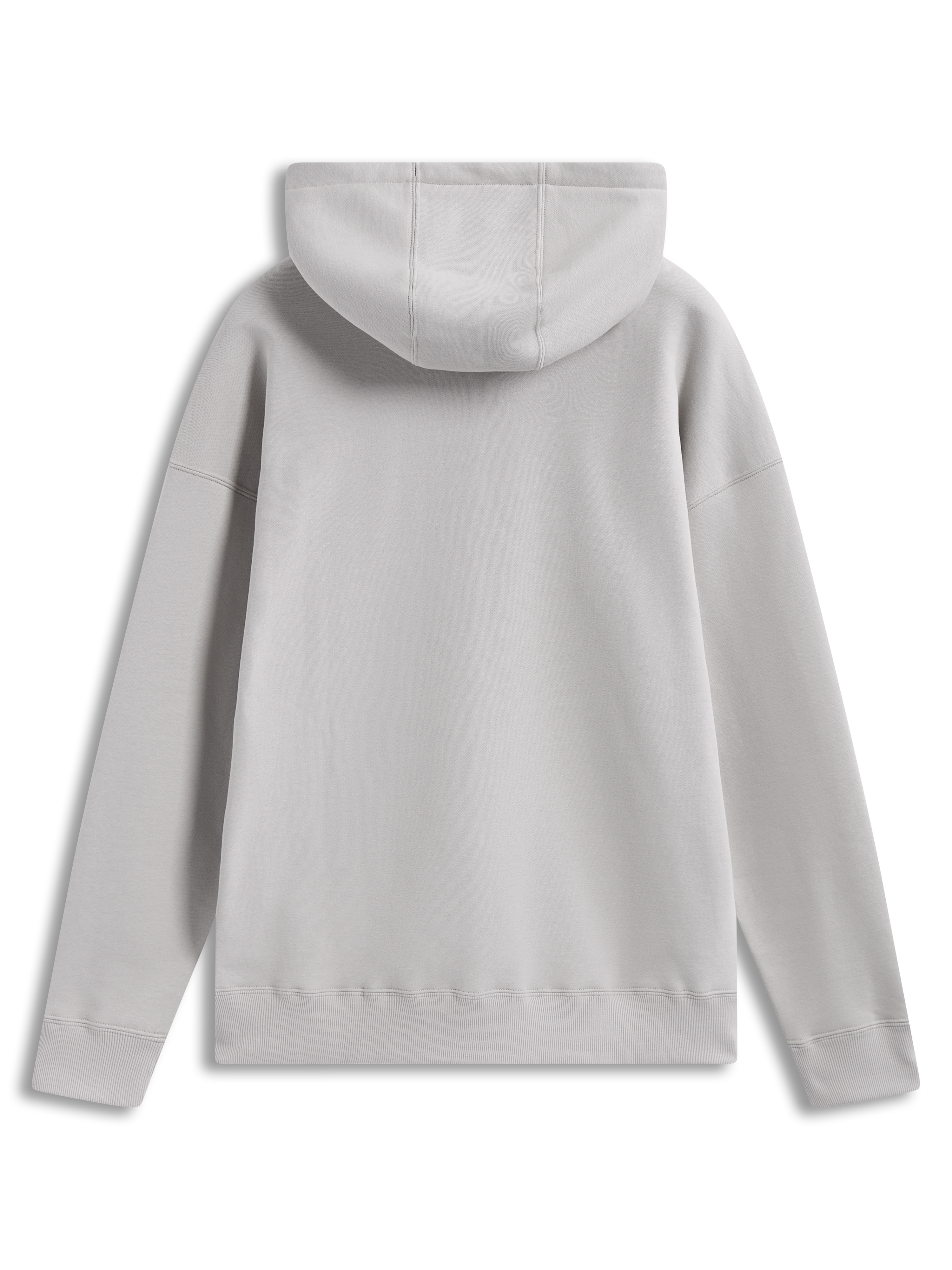 Alpinestars Prelude oversized hoodie in zand, achteraanzicht van de sportswear fleece pullover met zelfgevoerde capuchon.