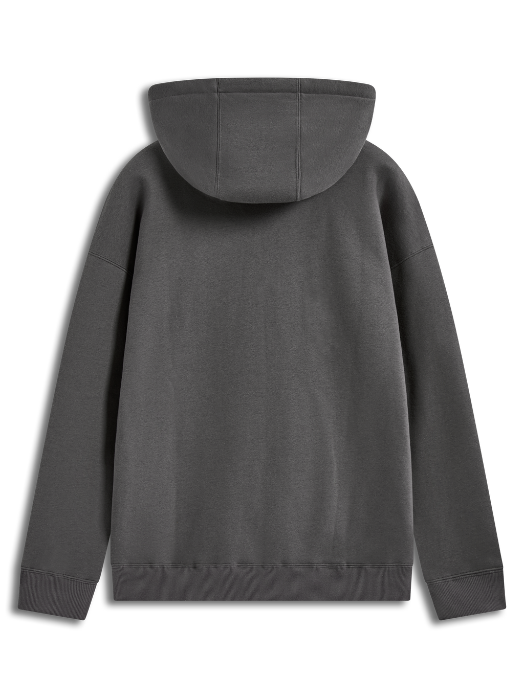 Alpinestars Prelude Oversized hoodie, fleecepullover sportswear, donkergrijs, achteraanzicht met relaxte pasvorm en capuchon.
