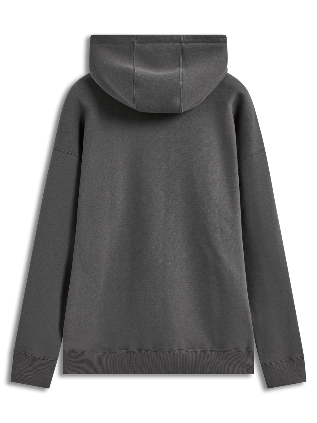 Alpinestars Entity Oversized hoodie, grijze sportswear fleece, achteraanzicht met grote capuchon en geribbelde manchetten.