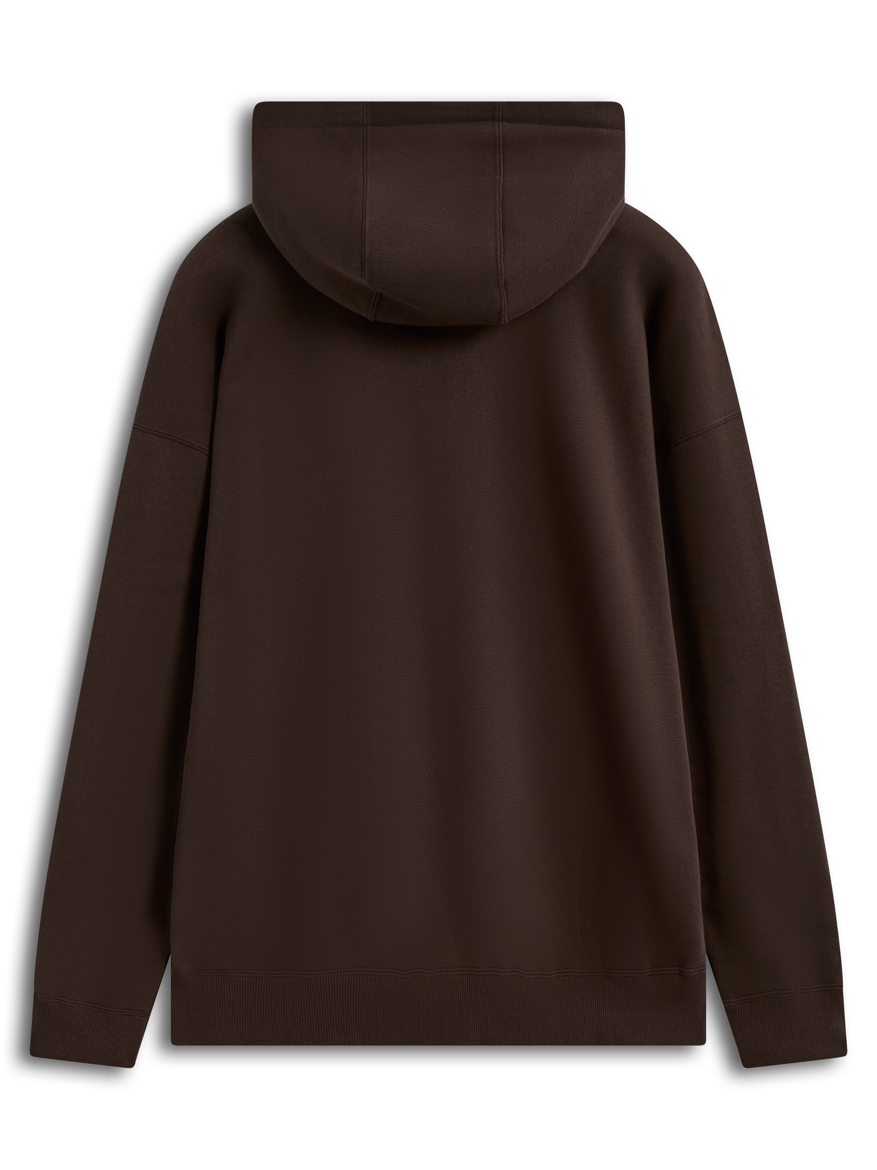 Alpinestars Entity Oversized Hoodie, bruine casual fleece sportswear, achterkant met verlaagde schouders.