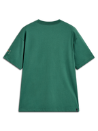 Alpinestars Infinity Oversized CSF Tee, achteraanzicht, groen sportswear t-shirt met korte mouwen en oranje grafische print op de mouw.